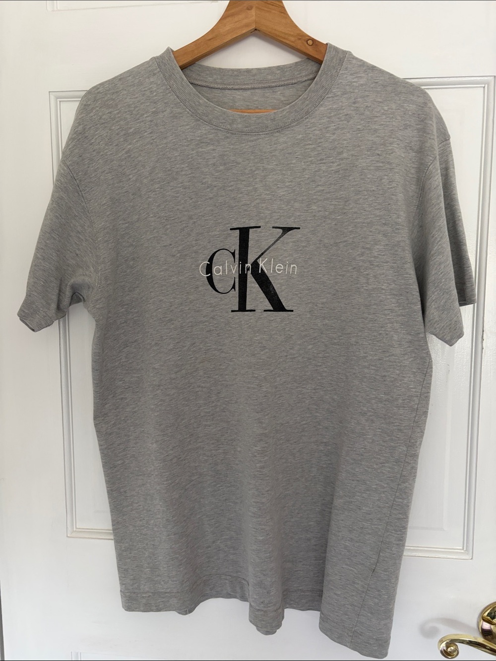 Vintage Calvin Klein Grey Short-Sleeve Logo Tee